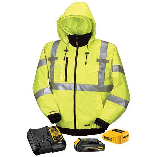 DEWALT DCHJ070 Heated High Visibility Class 3 3-in-1 Hooded Jacket ...