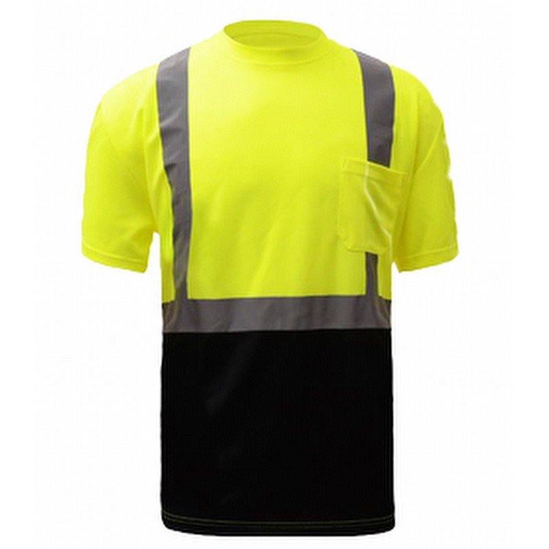 5112 Black Bottom T-shirt Lime - Safety Supplies Unlimited