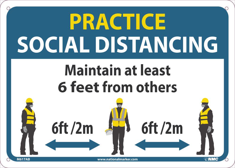 Please Practise Social Distancing 2 meters Sign Digital PDFCOV19ID A4 99p 