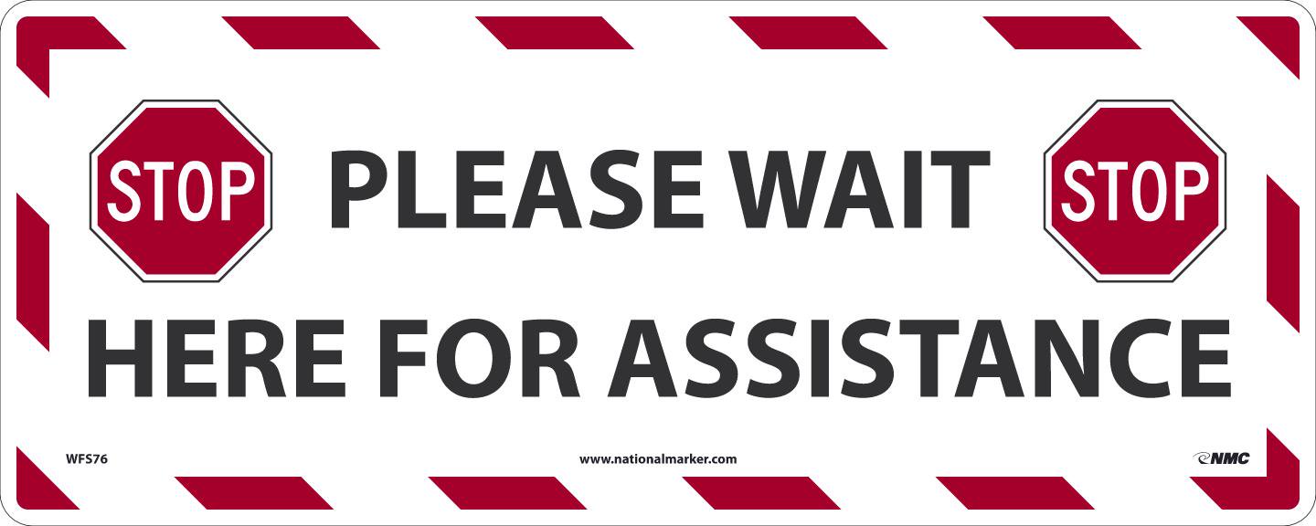 PLEASE WAIT HERE metal outdoor sign long-lasting 